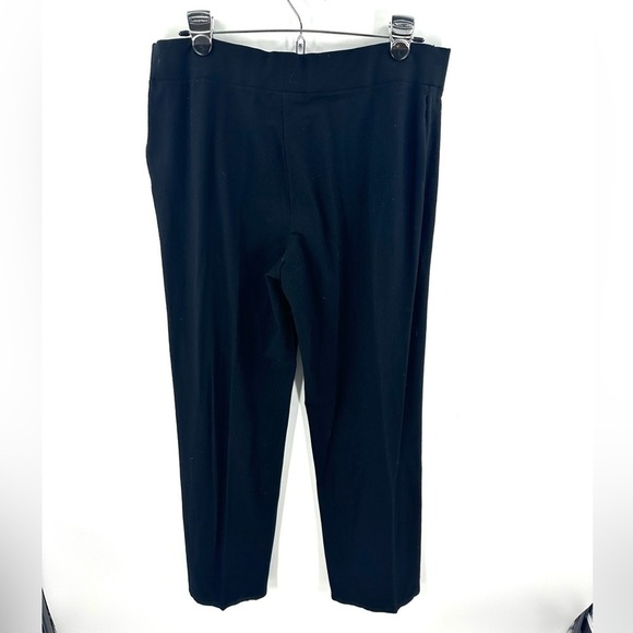 Eileen Fisher System Washable Stretch Crepe Straight Pants Sz S Black Pull On - Picture 4 of 10